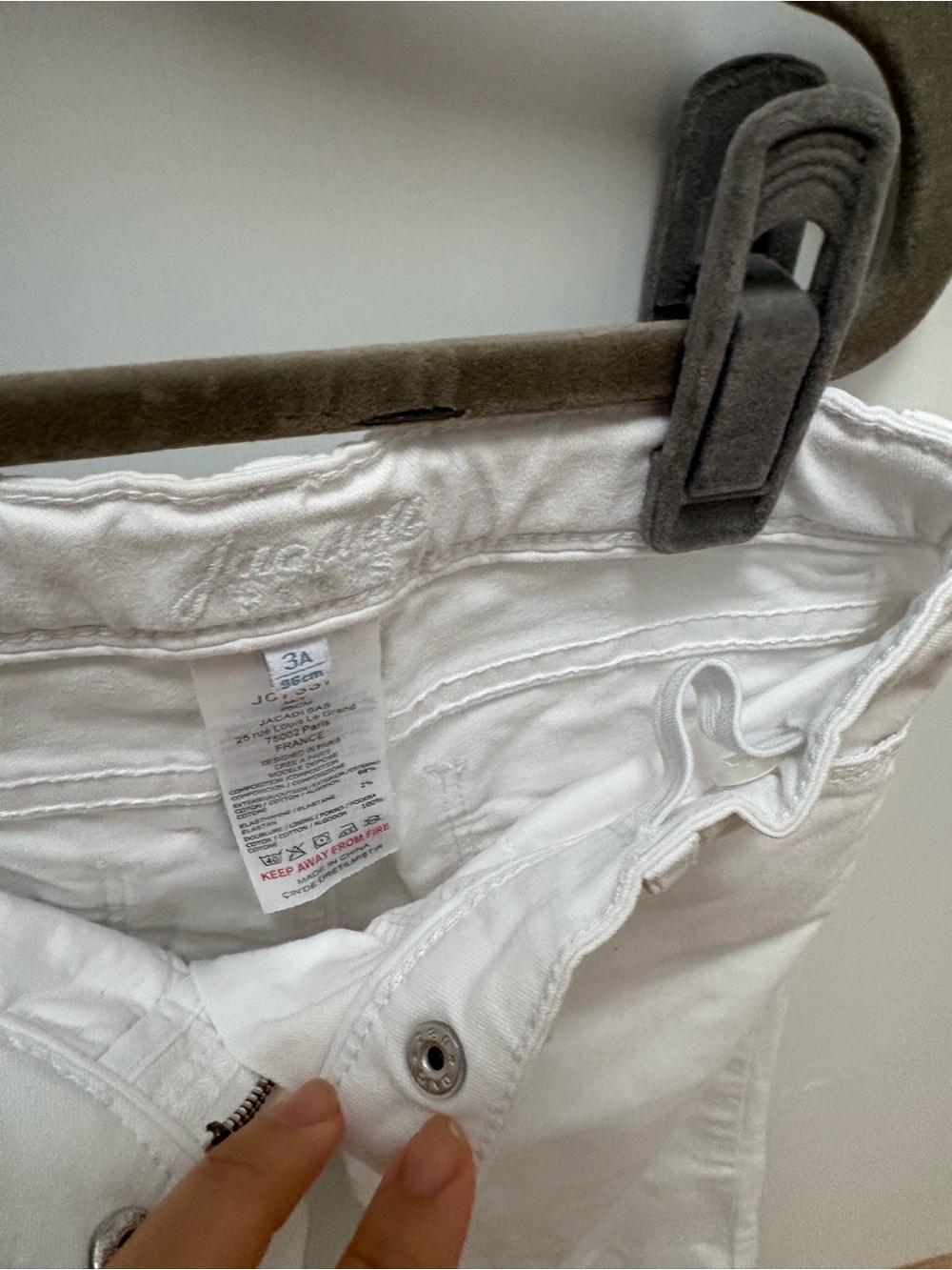 Jacadi White toddler baby boy girl denim skinny jeans 3T - Picture 3 of 3